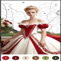 Gown Color by Number Book