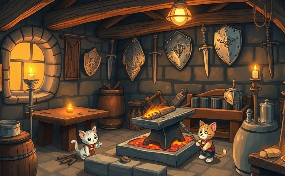 Cat Blacksmith Crafting Tycoon Apk